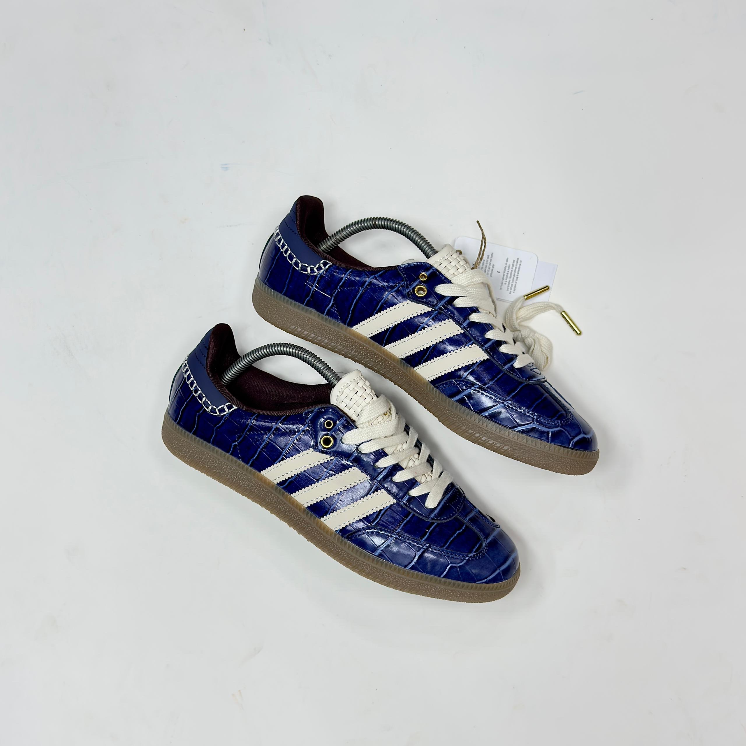ADIDAS SAMBA OG x WALES BONNER ‘CROC - COLLEGIATE NAVY - Image 3