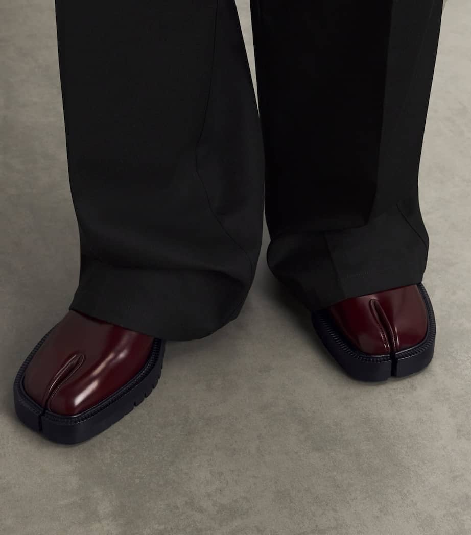 SPLIT TOE PATENT LEATHER LOAFERS (3 Color-Ways) - Image 3