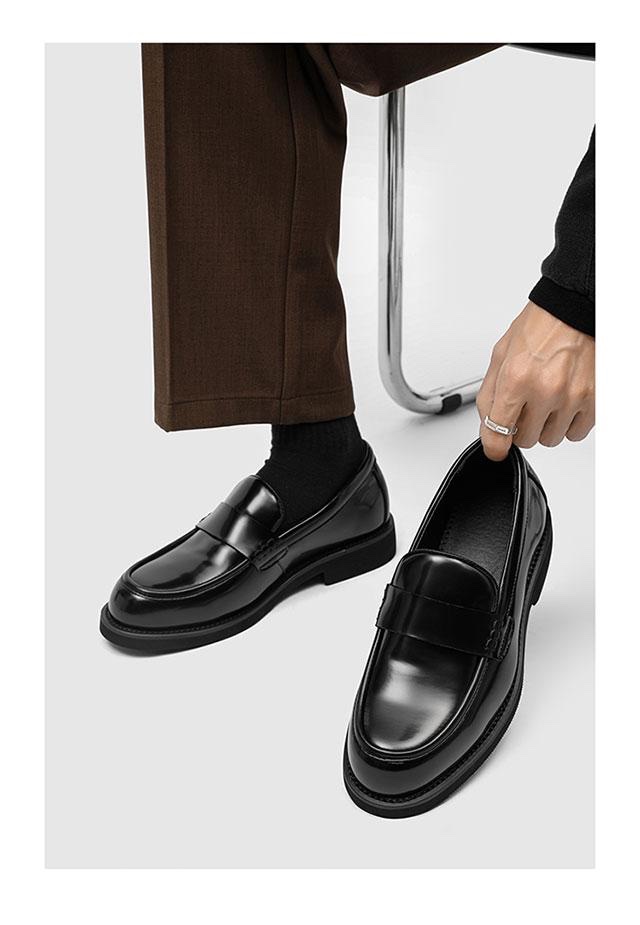NAPPA LEATHER BLACK BOX PENNY LOAFERS - Image 5