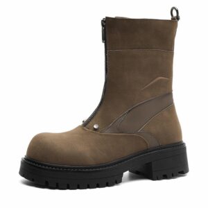 CULT CLAN ZIPPER ZIP-UP HIGH DOUBLE LAYER BOOT